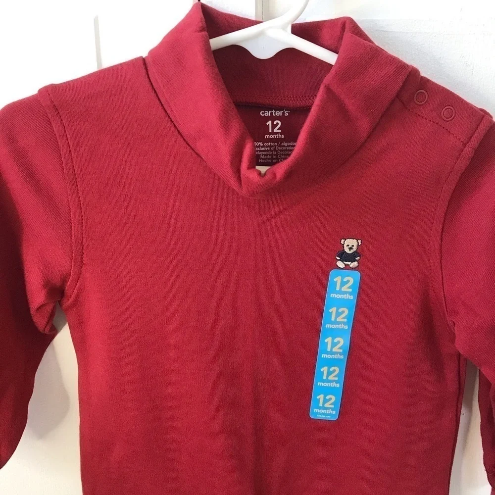 CARTER’S Burgundy Turtle Neck Long Sleeve Onesie PRICE IS FIRM